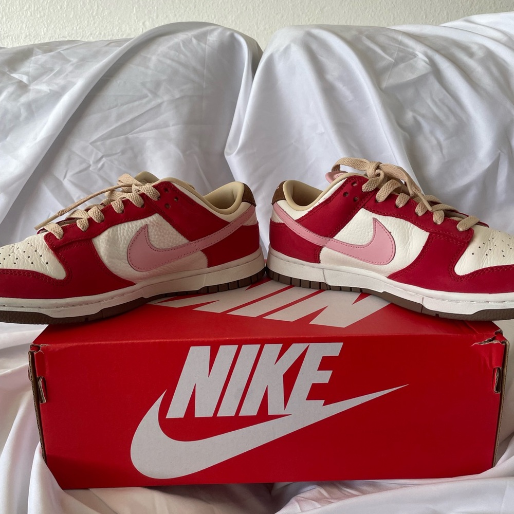 Nike Dunks Bacon Red And White Sneakers View 6